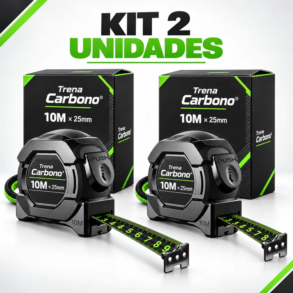 Kit com duas unidades da Trena Carbono